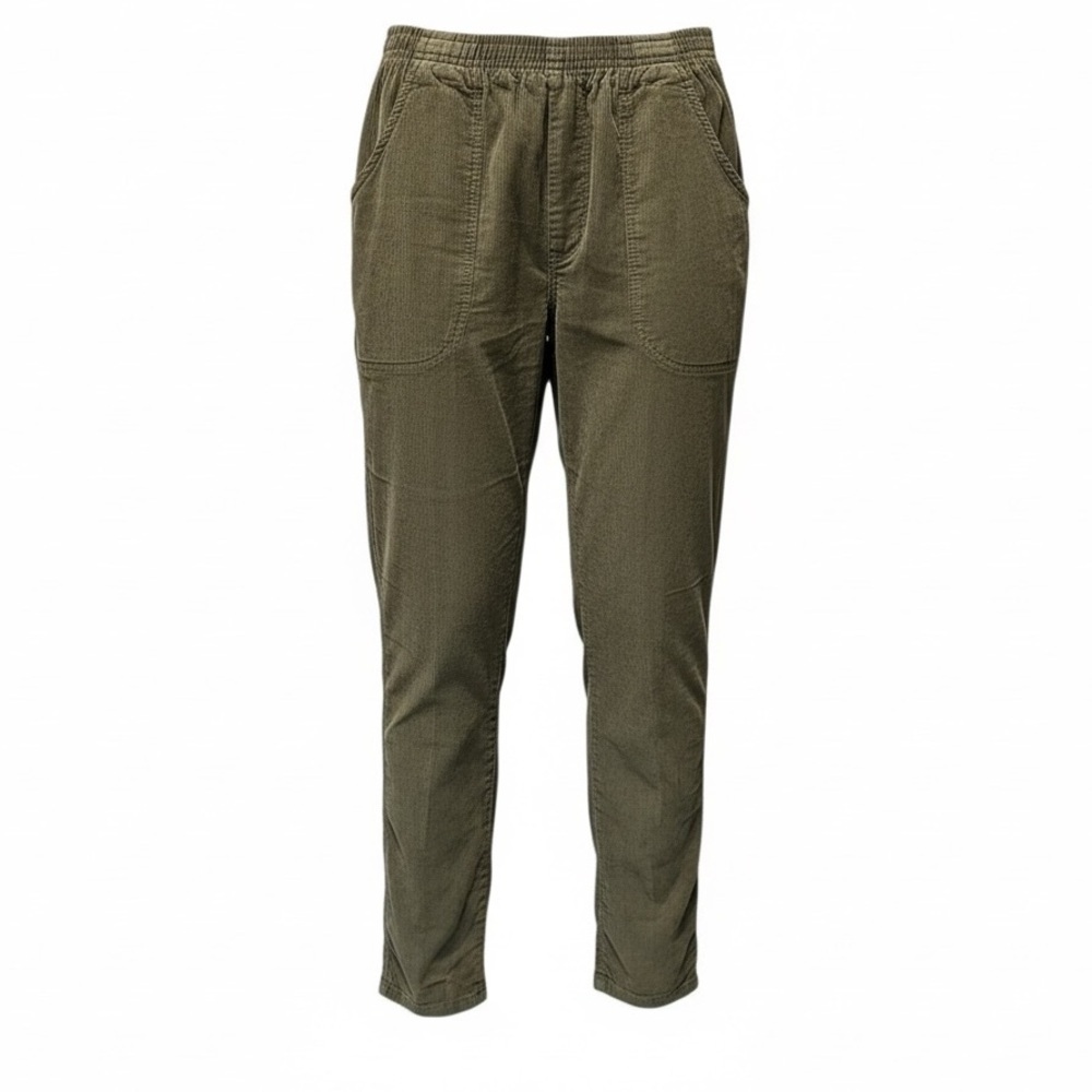 Vintage Cascade Blue Women’s 1980s Olive Green Corduroy Pull On Pants - Size 8